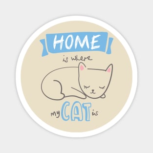 Home is where my cat is Magnet